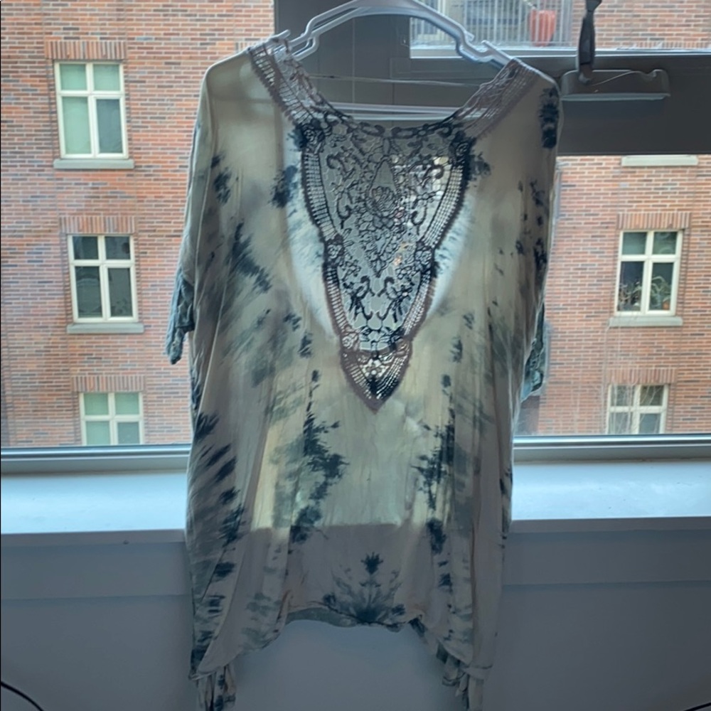 Beautiful hand sewn hand dyed knit top